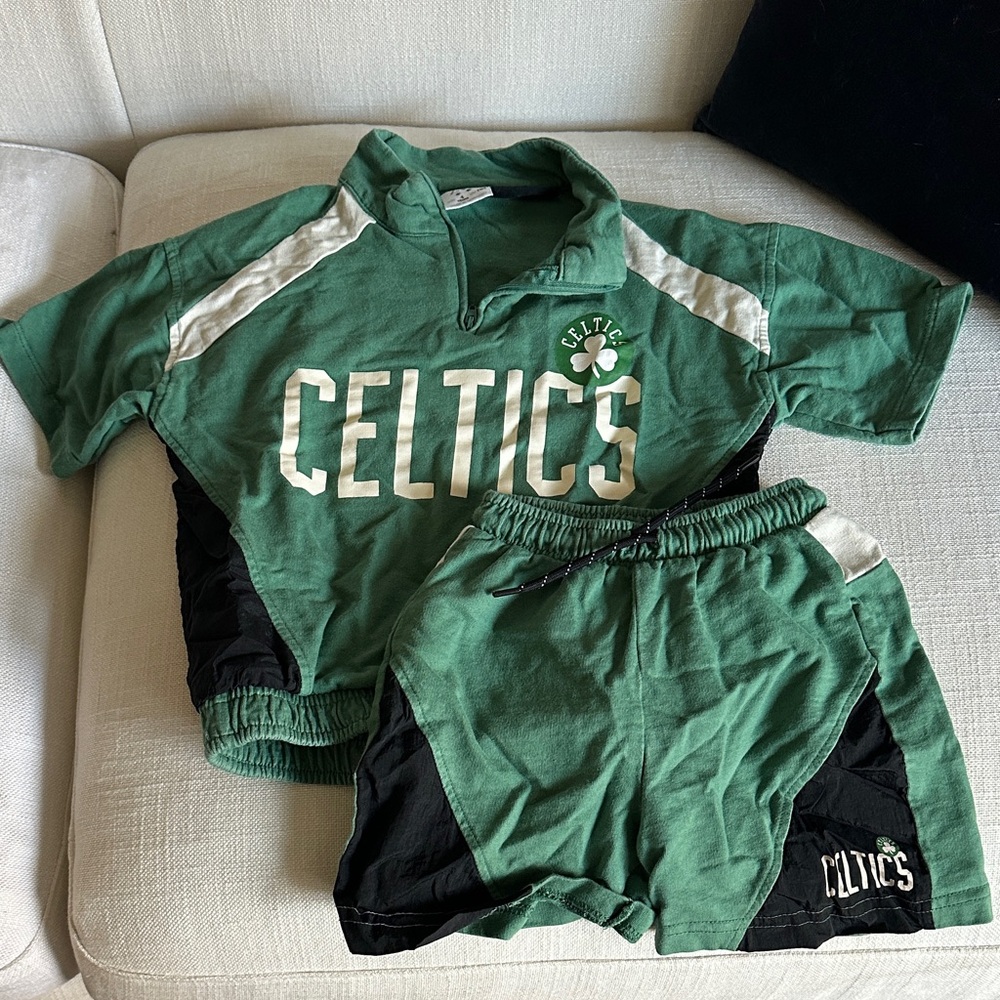 Zara Kids Celtics Green and Black Jersey Set